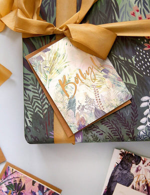 BESPOKE LETTERPRESS - Jungle Baby Baby Card - Zabecca Living