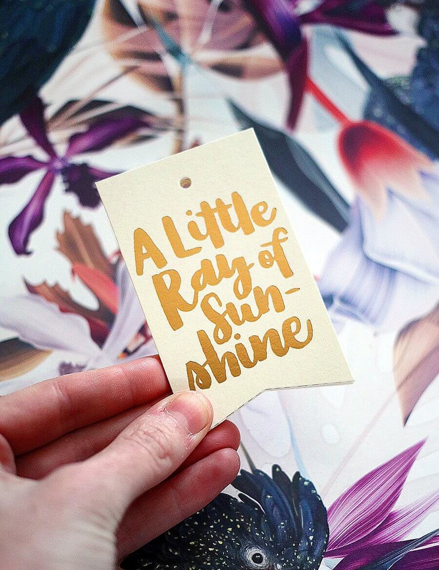 BESPOKE LETTERPRESS - Little Ray of Sunshine Gift Tag Gift Tag - Zabecca Living