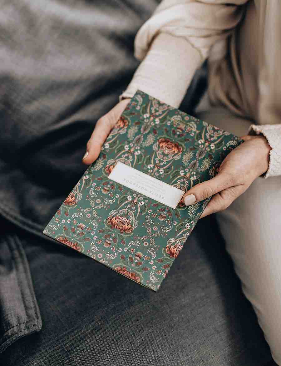 BESPOKE LETTERPRESS Petite Notebook Waratah - Dot Grid Notebooks - Zabecca Living