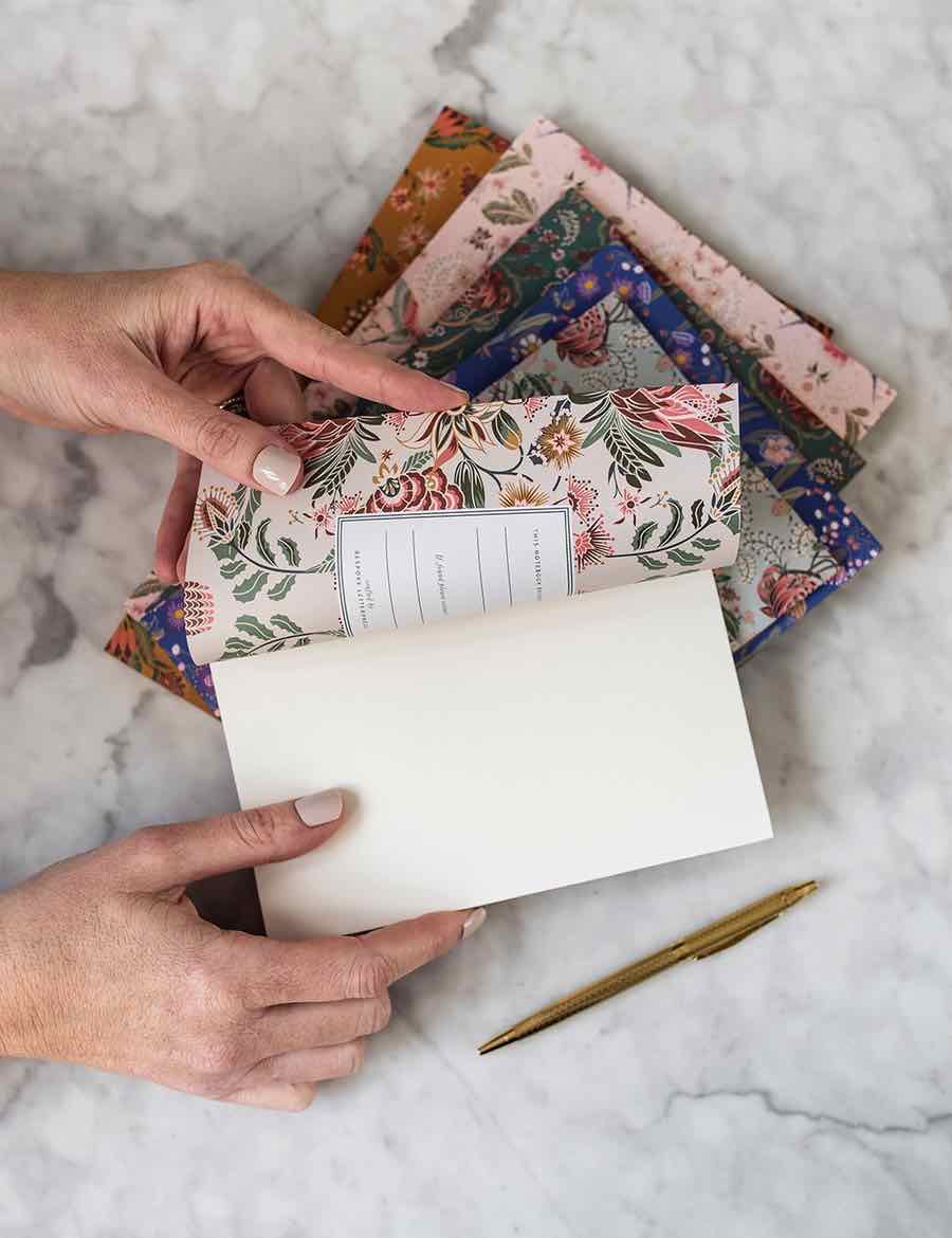 BESPOKE LETTERPRESS Pocket Notebook Desert Sand - Blank Notebooks - Zabecca Living