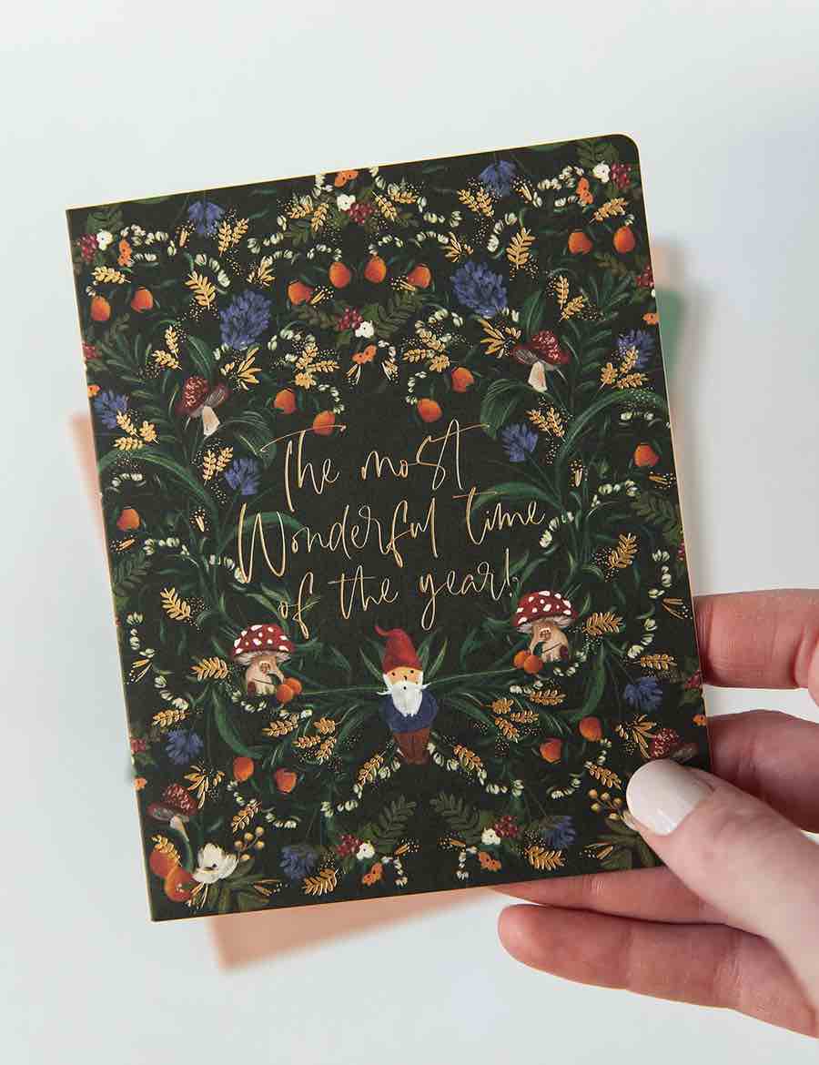BESPOKE LETTERPRESS The Most Wonderful Time of the Year Christmas Card - Zabecca Living