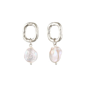 BLING BAR Nicola Pearl Stud - Silver Earrings - Zabecca Living
