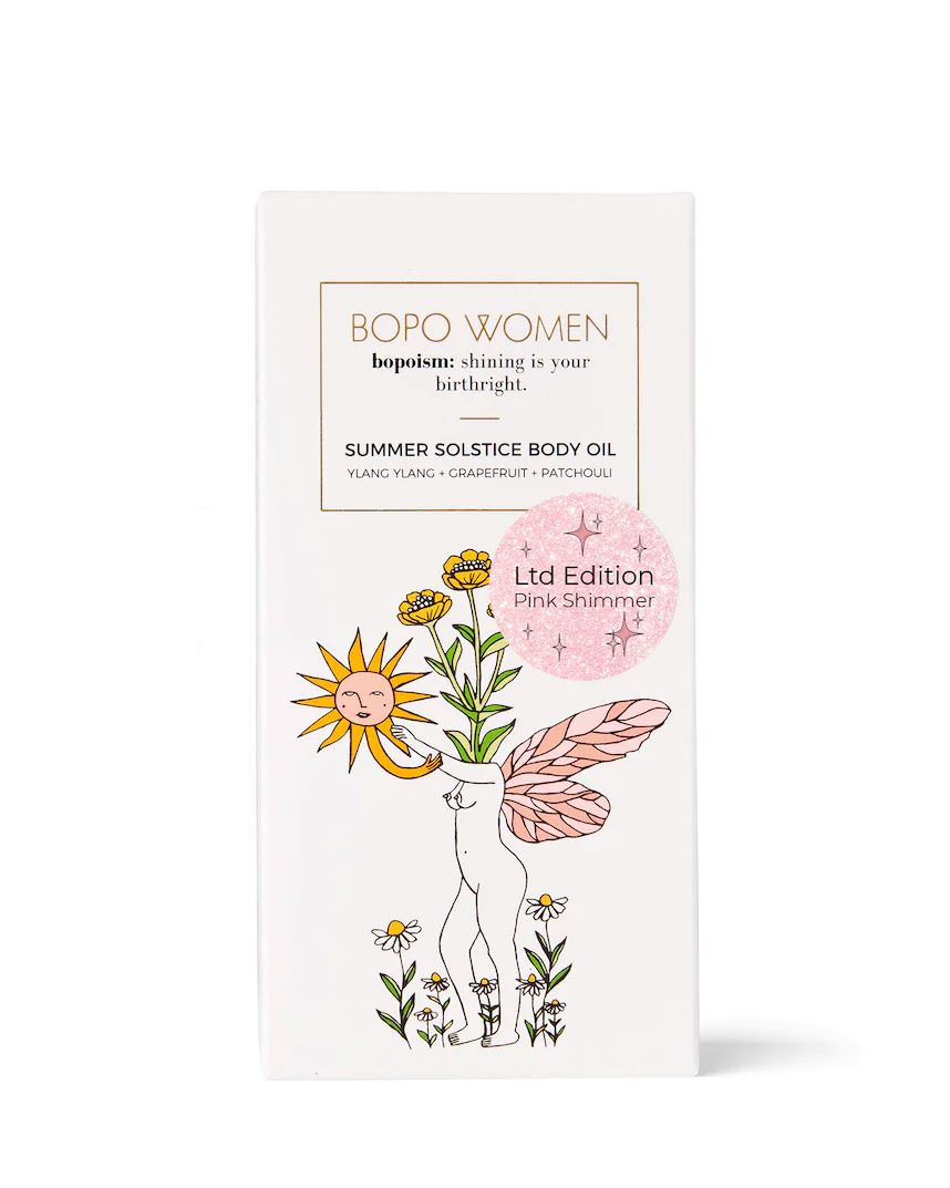 BOPO WOMEN Body Oil - Summer Solstice Pink Shimmer BODY CREAM - Zabecca Living