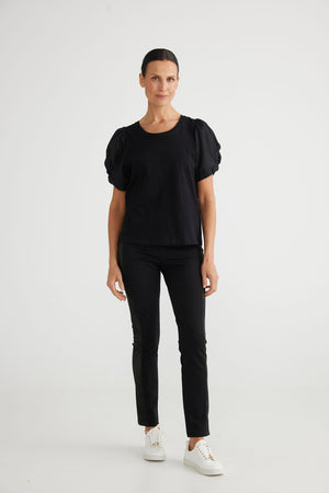 BRAVE AND TRUE Abigail Top - Black Shirts & Blouses - Zabecca Living