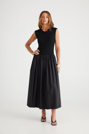 BRAVE AND TRUE Daphne Dress - Black Dress - Zabecca Living