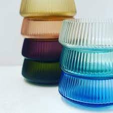 BRIAN TUNKS Cut Glass Iguassu Bowl Mini - Blush bowl - Zabecca Living