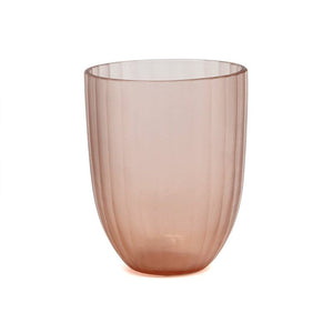 BRIAN TUNKS Cut Glass Iguassu Tumbler - Peach DRINKWARE - Zabecca Living