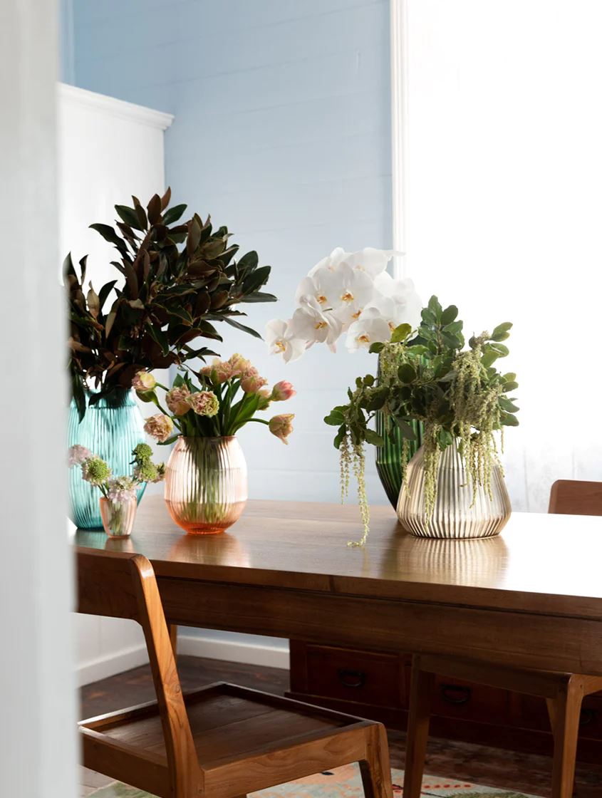 BRIAN TUNKS Cut Glass Small Conical Vase - Copper VASE - Zabecca Living