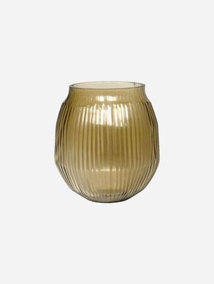BRIAN TUNKS Cut Glass Small Vase - Gold VASE - Zabecca Living