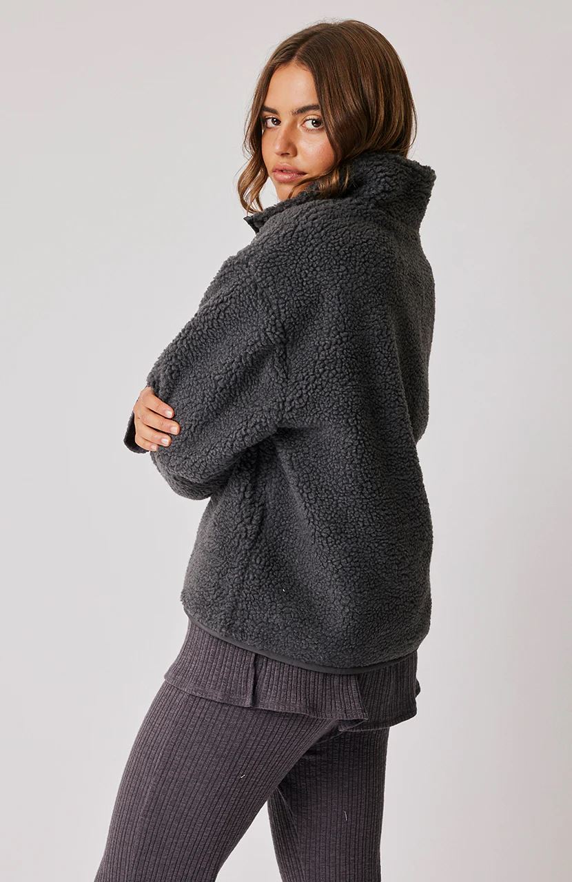CARTEL & WILLOW Remi Zip Up - Charcoal Jacket - Zabecca Living