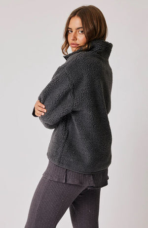 CARTEL & WILLOW Remi Zip Up - Charcoal Jacket - Zabecca Living