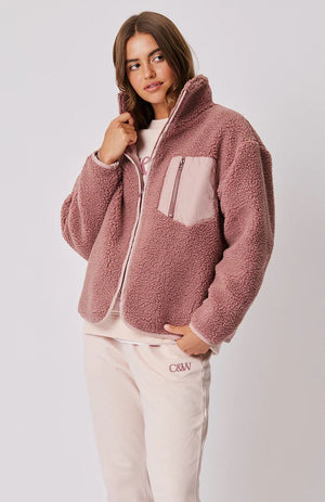 CARTEL & WILLOW Rimi Zip Up - Berry Jacket - Zabecca Living