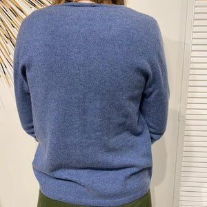 CASCH ET SOIE Classic Cardigan - Denim Ink Jumpers + Knitwear - Zabecca Living