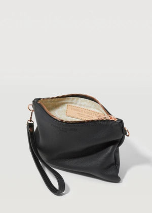 CHARLIE MIDDLETON Black Nappa Essential Crossbody - Gold HANDBAG - Zabecca Living