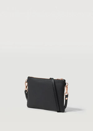 CHARLIE MIDDLETON Black Nappa Essential Crossbody - Silver HANDBAG - Zabecca Living