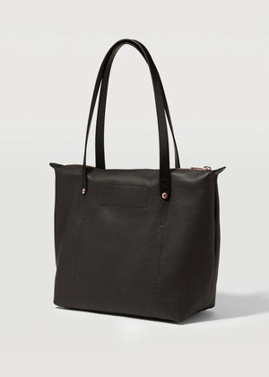 CHARLIE MIDDLETON Black Nappa Mini Bespoke Zippered Tote - Gold bag - Zabecca Living