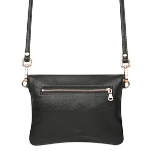 CHARLIE MIDDLETON Black Nappa Mini Weekend Clutch bag - Zabecca Living