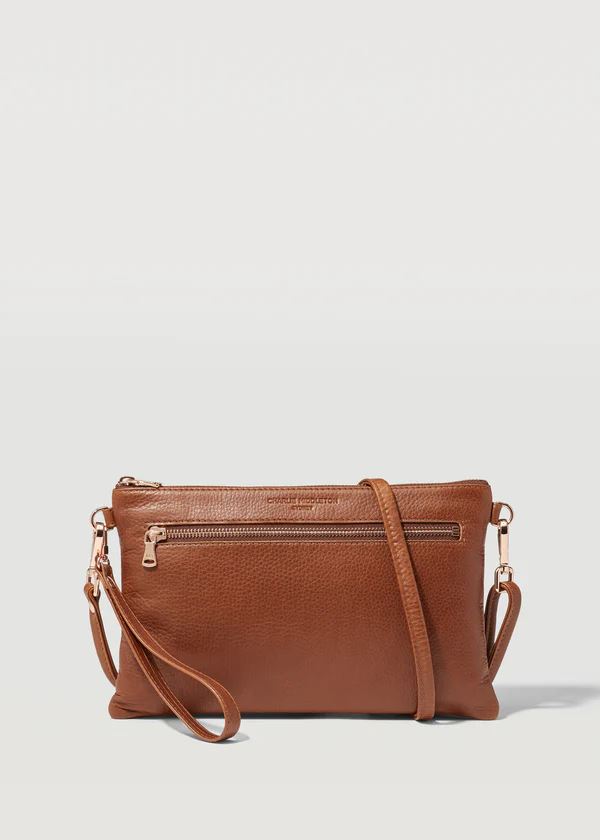 CHARLIE MIDDLETON Cedar Dual Zip Crossbody - Silver HANDBAG - Zabecca Living