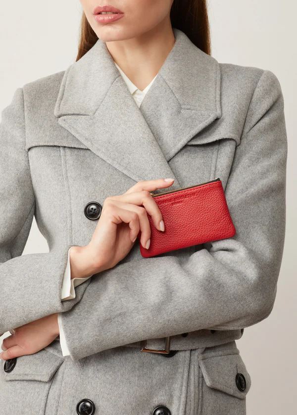 CHARLIE MIDDLETON Crimson Coin Purse - Gold Purse - Zabecca Living