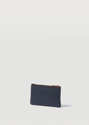 CHARLIE MIDDLETON Navy Nappa Coin Purse - Silver Purse - Zabecca Living