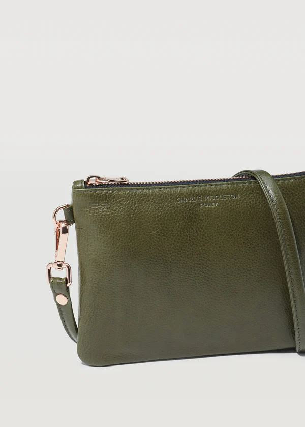 CHARLIE MIDDLETON Seaweed Essential Crossbody - Silver HANDBAG - Zabecca Living