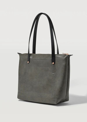 CHARLIE MIDDLETON Slate Mini Bespoke Zippered Tote - Gold HANDBAG - Zabecca Living