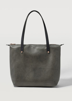 CHARLIE MIDDLETON Slate Mini Bespoke Zippered Tote - Silver HANDBAG - Zabecca Living