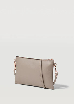 CHARLIE MIDDLETON Taupe Dual Zip Crossbody - Rose HANDBAG - Zabecca Living