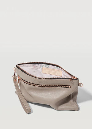 CHARLIE MIDDLETON Taupe Dual Zip Crossbody - Rose HANDBAG - Zabecca Living