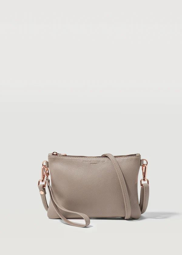 CHARLIE MIDDLETON Taupe Essential Crossbody - Gold HANDBAG - Zabecca Living