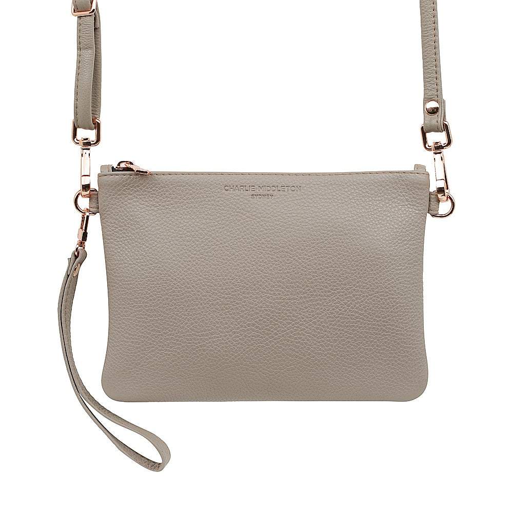 CHARLIE MIDDLETON Taupe Vogue Essentials Clutch bag - Zabecca Living
