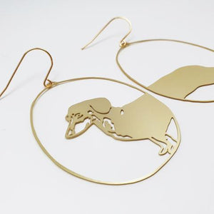 DENZ Dachshunds - Gold Earrings - Zabecca Living