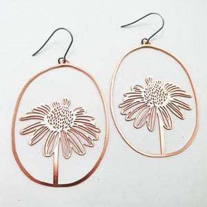 DENZ Daisy Dangles - Rose Gold Earrings - Zabecca Living
