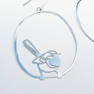 DENZ Fairy Wrens - Silver Earrings - Zabecca Living