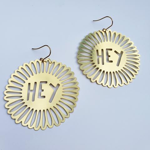 DENZ Hey Dangles - Gold Earrings - Zabecca Living