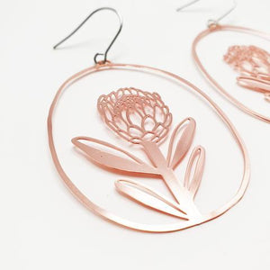 DENZ Proteas - Rose Gold Earrings - Zabecca Living