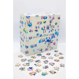 DESTINATION LABEL 1000 Piece Puzzle - Happy People Puzzle - Zabecca Living