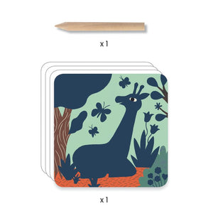 DJECO Big Animals Scratch Cards PRE-SCHOOL (3-5 Yrs) - Zabecca Living