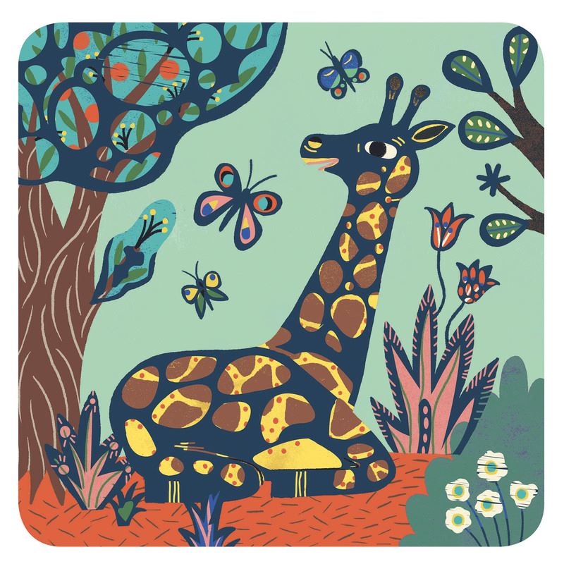DJECO Big Animals Scratch Cards PRE-SCHOOL (3-5 Yrs) - Zabecca Living
