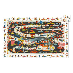 DJECO Car Rally 54pc Observation Puzzle PRE-SCHOOL (3-5 Yrs) - Zabecca Living
