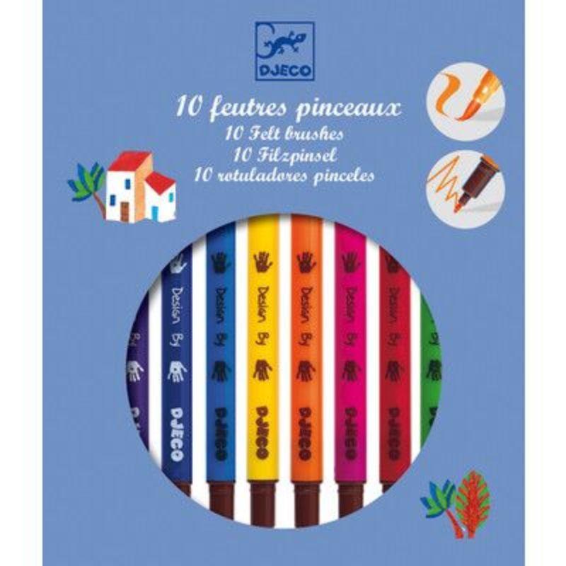 DJECO Classic Felt Brushes - 10 KIDS (5+ Yrs) - Zabecca Living