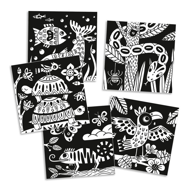 DJECO Creepy Crawlies Velvet Colouring PRE-SCHOOL (3-5 Yrs) - Zabecca Living