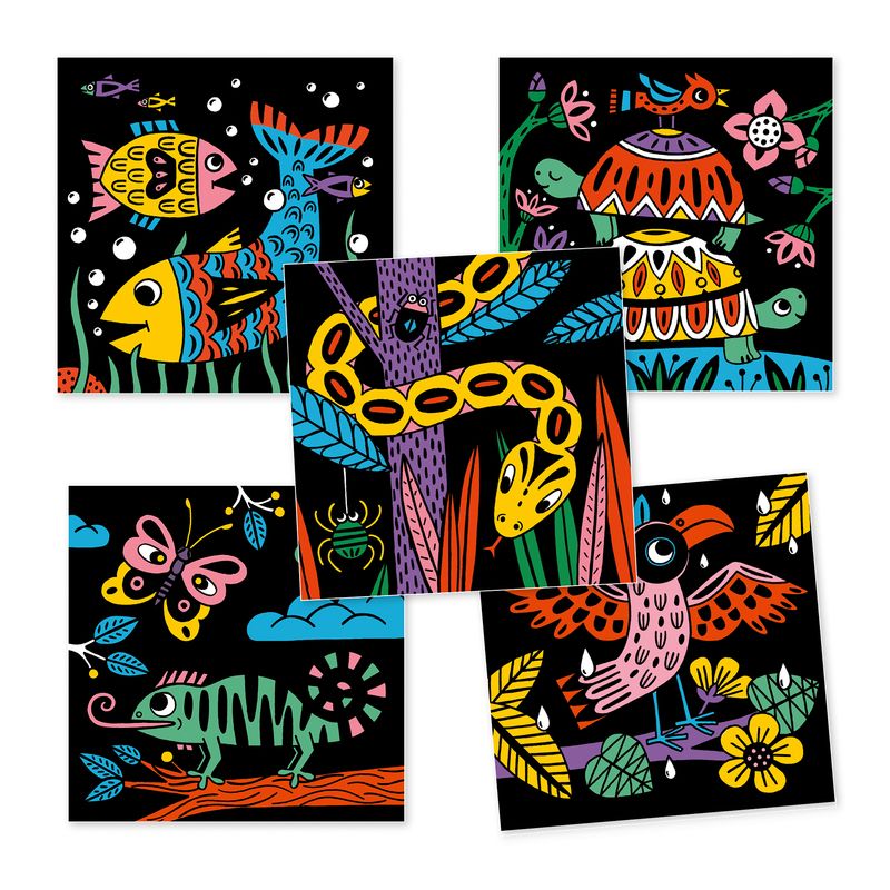 DJECO Creepy Crawlies Velvet Colouring PRE-SCHOOL (3-5 Yrs) - Zabecca Living