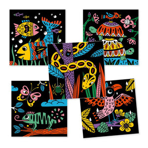 DJECO Creepy Crawlies Velvet Colouring PRE-SCHOOL (3-5 Yrs) - Zabecca Living