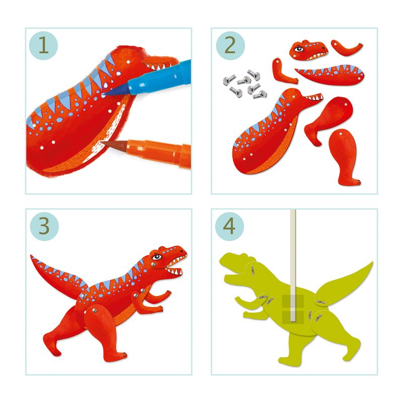 DJECO Dinos Small Puppets KIDS (5+ Yrs) - Zabecca Living