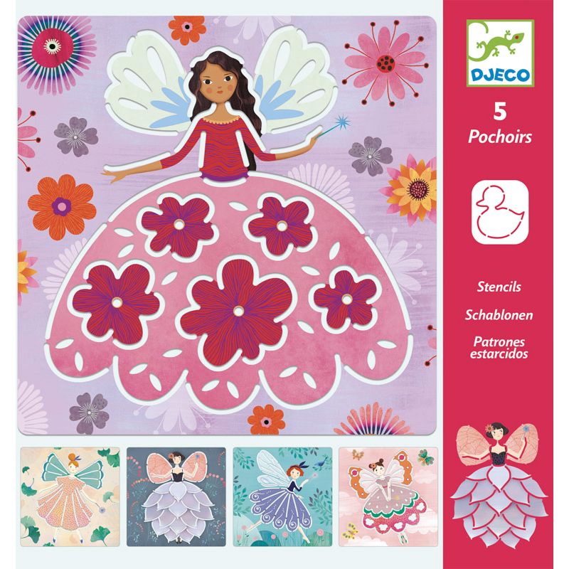 DJECO Fairies Stencils PRE-SCHOOL (3-5 Yrs) - Zabecca Living