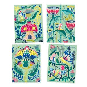 DJECO Fantasy Garden Scratch Cards PRE-SCHOOL (3-5 Yrs) - Zabecca Living