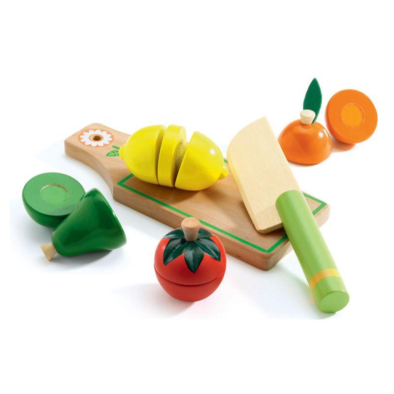 DJECO Fruit & Vegies To Cut Role Play Set PRE-SCHOOL (3-5 Yrs) - Zabecca Living