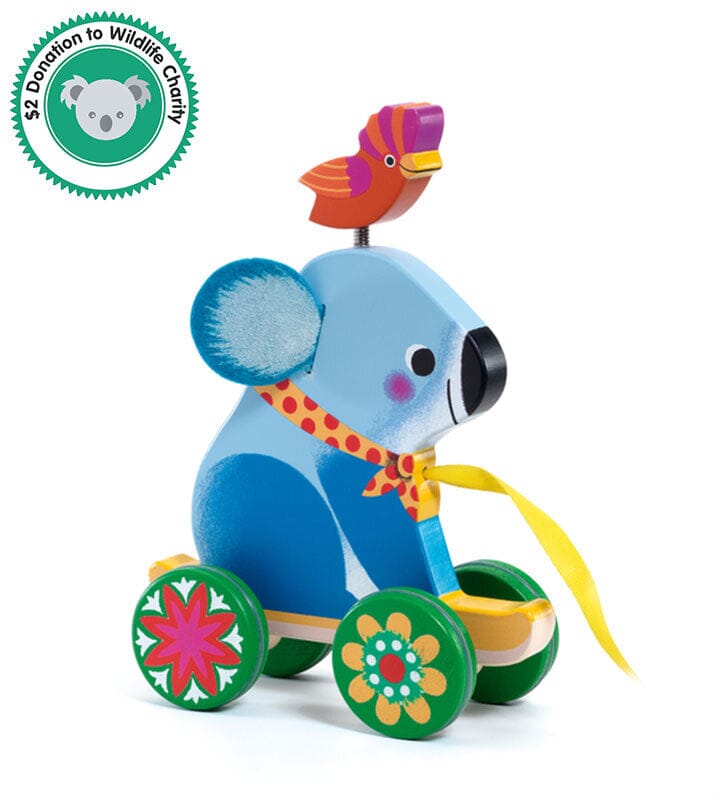 DJECO Otto Koala Pull Along Toy TODDLER (1-3 Yrs) - Zabecca Living