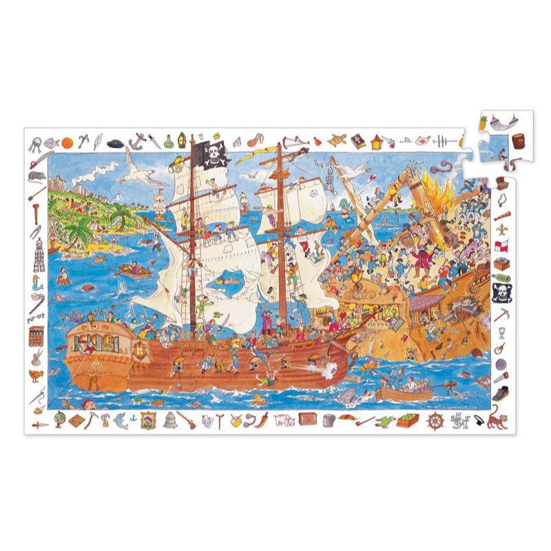 DJECO Pirates 100pc Observation Puzzle KIDS (5+ Yrs) - Zabecca Living
